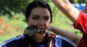 Shiny Nylon Arts Bound invite you to explore free photos featuring elegant woman in some playful lesbian foreplay